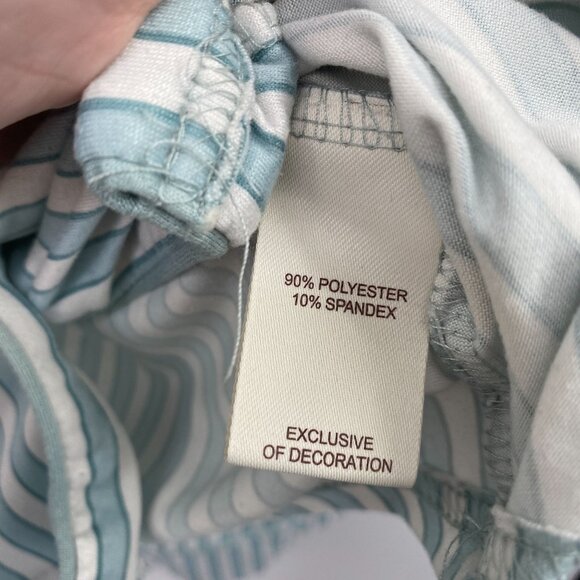 Laura Ashley pajama set size large Short sleeve soft striped blue white comforta - Picture 4 of 10